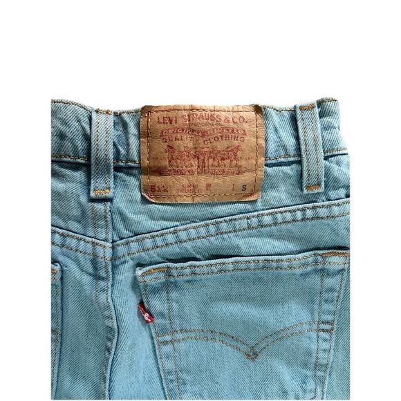 VTG Levi Strauss Womens Bright Blue Denim Jeans 512 Slim Fit Tapered USA 5 Short - Picture 4 of 7